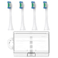 Toothbrush Head Travel Box & 4x Replacement Brush Heads Compatible with Philips Sonicare Electric Toothbrush, for 4100 2100 5300