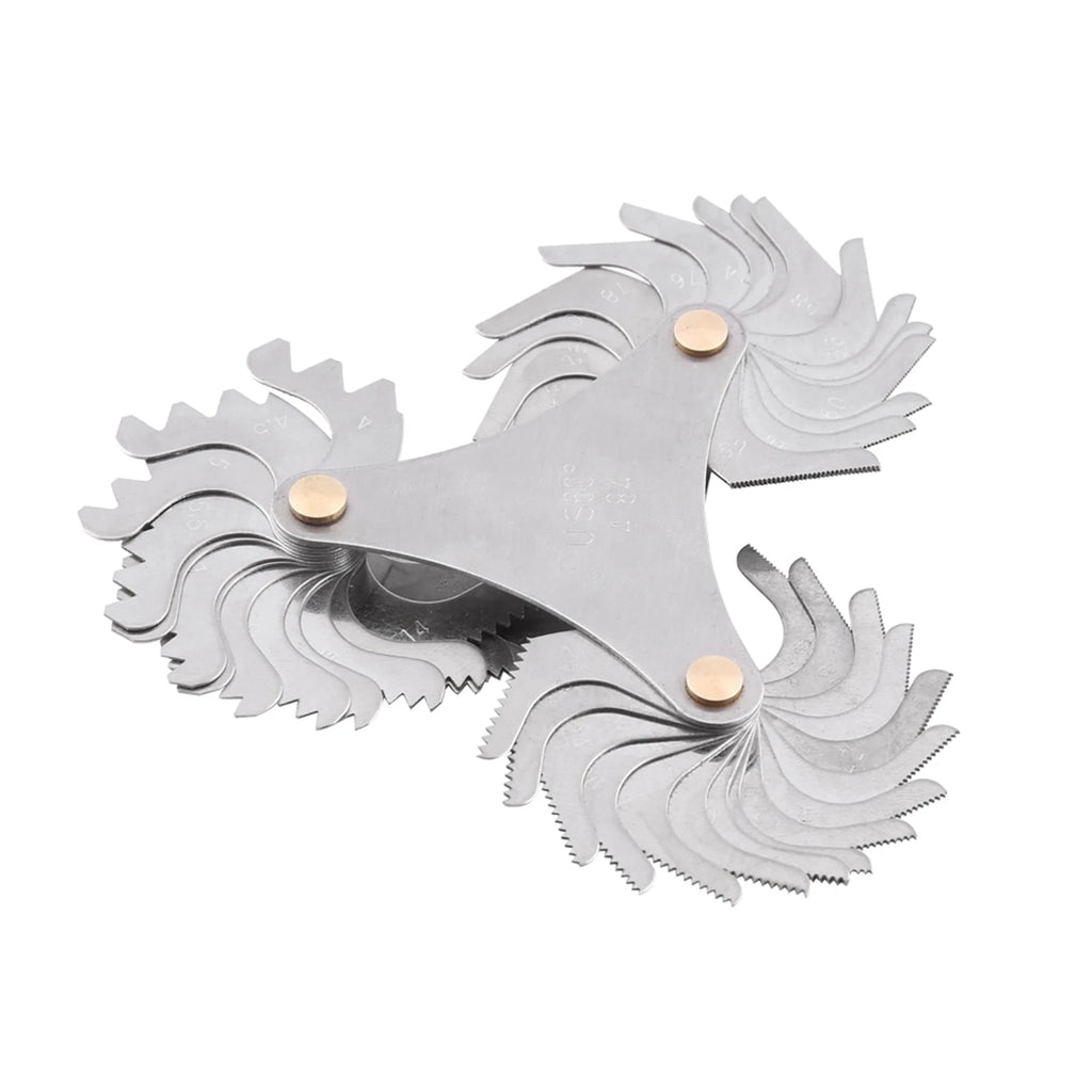 Thread Measuring Gage 51/ Stainless Steel Thread Plug Gage 60 and 55 Degree Screw Pitch Measuring Tool Thread Measuring