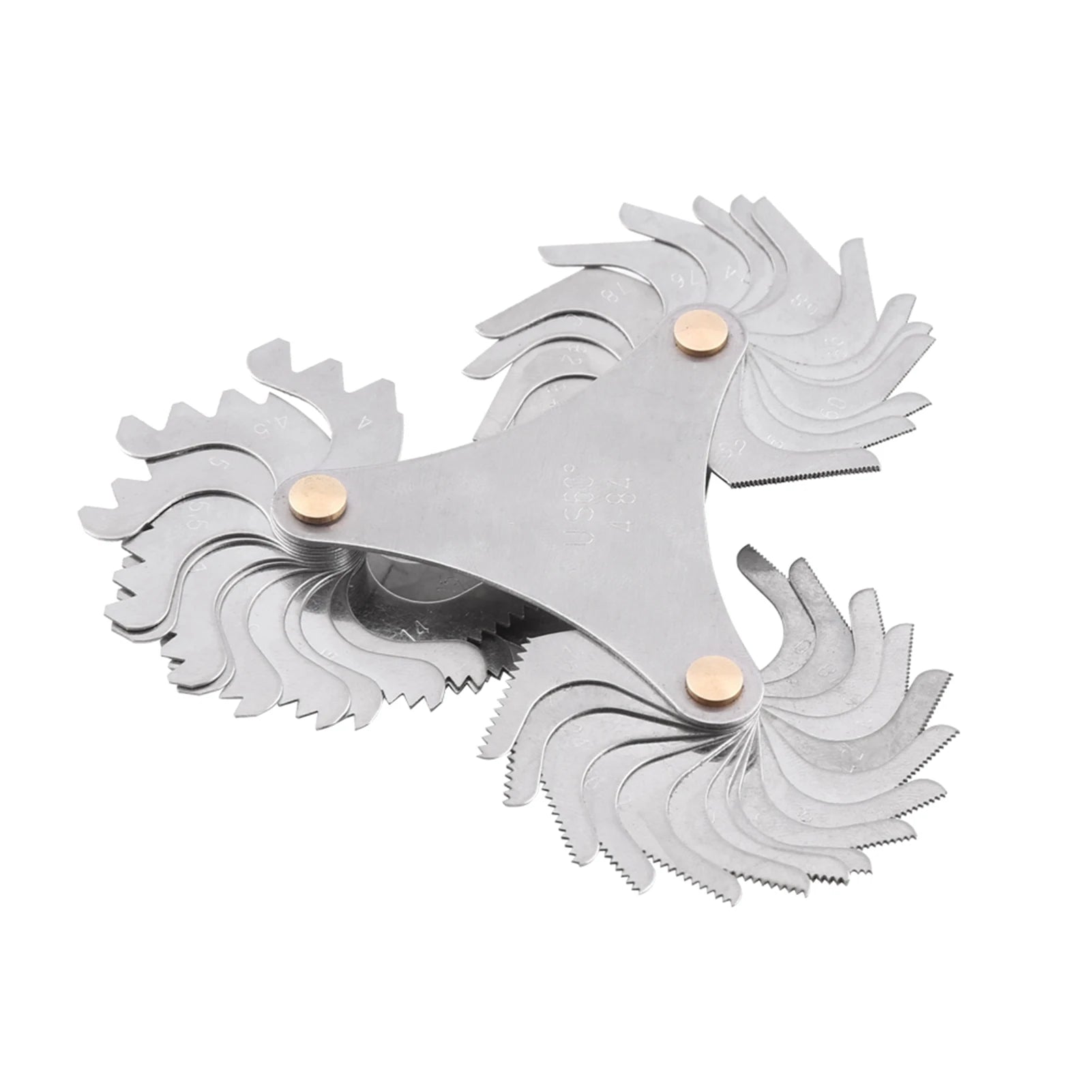 Thread Measuring Gage 51/ Stainless Steel Thread Plug Gage 60 and 55 Degree Screw Pitch Measuring Tool Thread Measuring