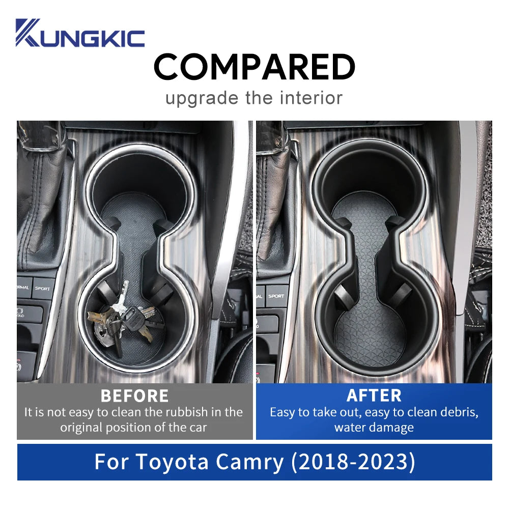 For Toyota Camry 2018 2019 2020 2021 2022 2023 Water Cup Holder Central Control Drinks Holder Water Cup Tray Car Accessories