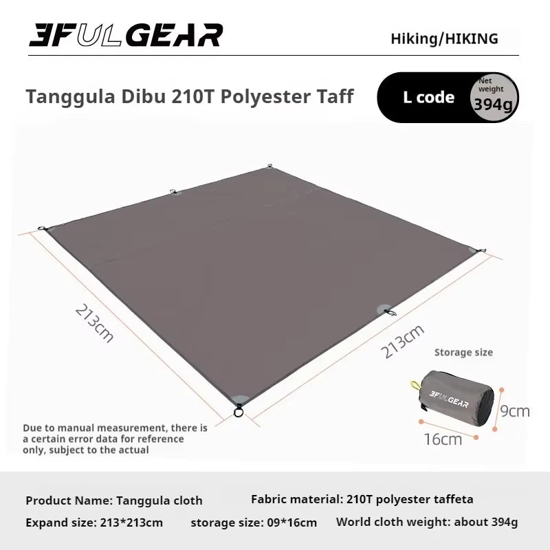 3F UL GEAR Tanggula Ground Cloth Outdoor Camping Multifunctional Portable Lightweight Moisture-Proof and Waterproof Ground Cloth