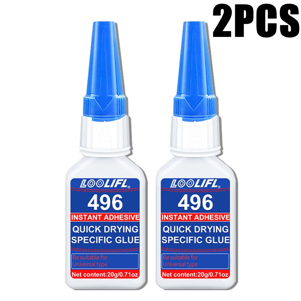 Loolifl Instant Adhesive Industrial Super Glue Quick Dry Strong Bond for Metal Plastic Rubber Wood Ceramic Universal Repair Glue
