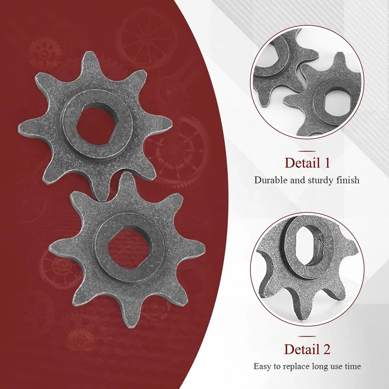 Electric Scooter 8 Tooth Sprocket 410 Chain Motor 1/2Inch X1/8Inch Engine Chain Pinion 8T Gear For MY1020 Motor