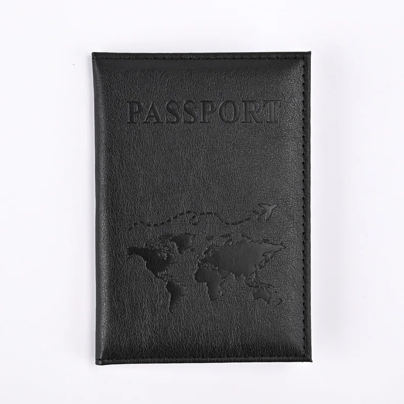 Women Men Letter Lover Passport Cover Men Women Travel Passport Case Leather Cute Passport Wallet Purse Girl Card Holder