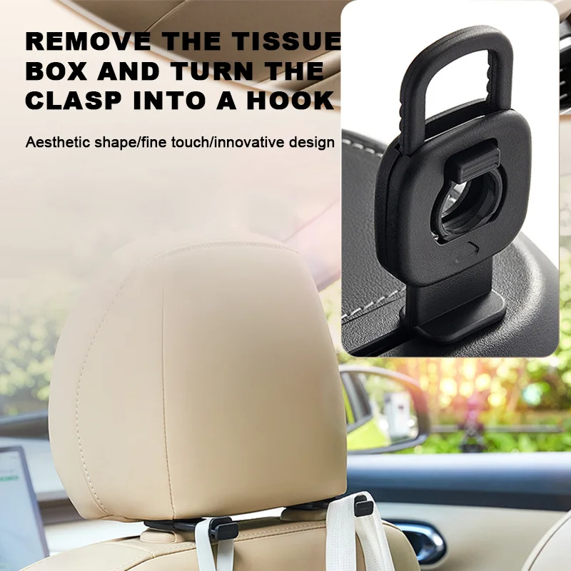 SEAMETAL Leather Car Tissue Box Phone Number Label Car Sun Visor Hanging Container Paper Towel Holder Paper Rack Storage Bag