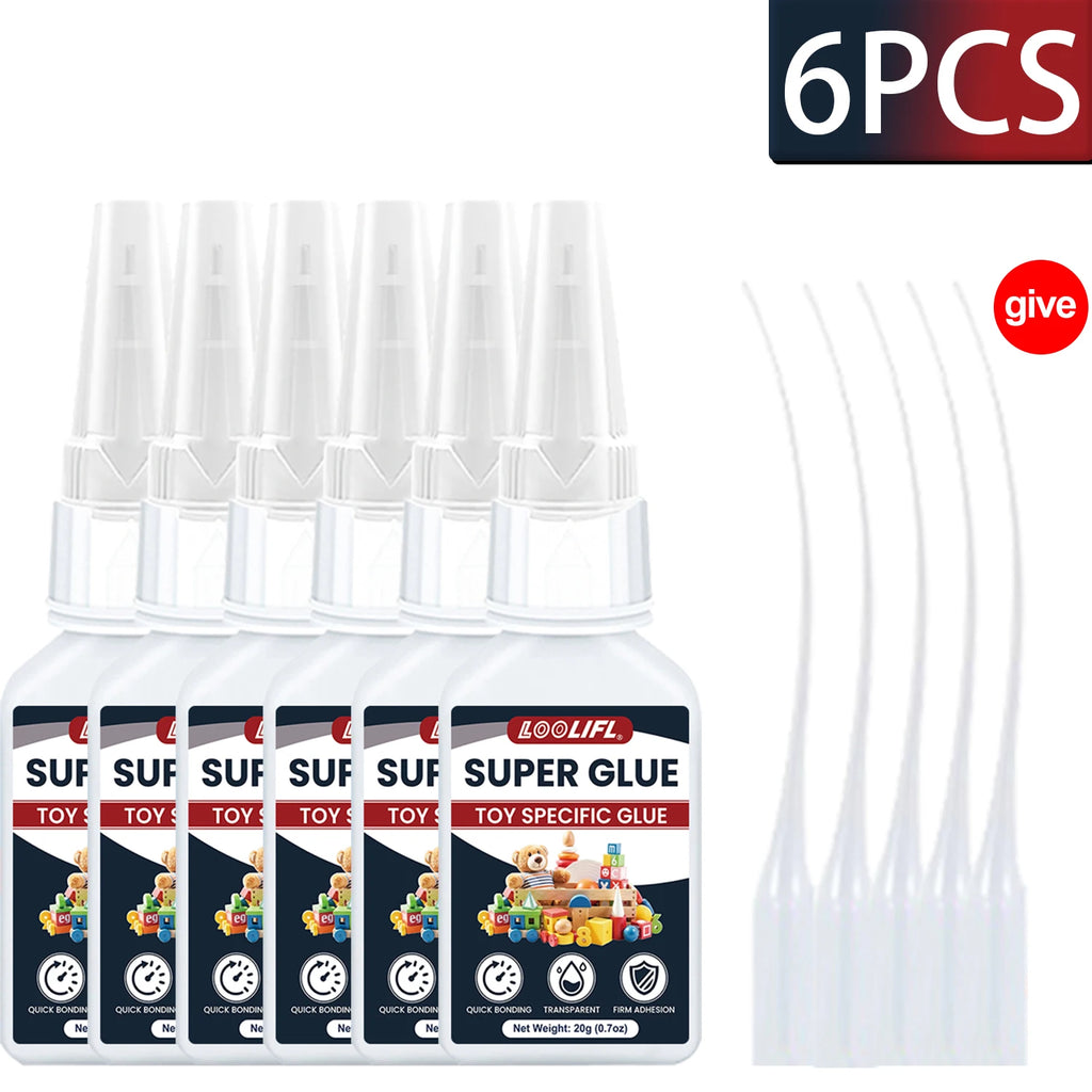 LOOLIFL Multi-Purpose Super Glue Cyanoacrylate Adhesive Instant Stronger All Bonding Glue for Resin Ceramic Metal Glass Plastic