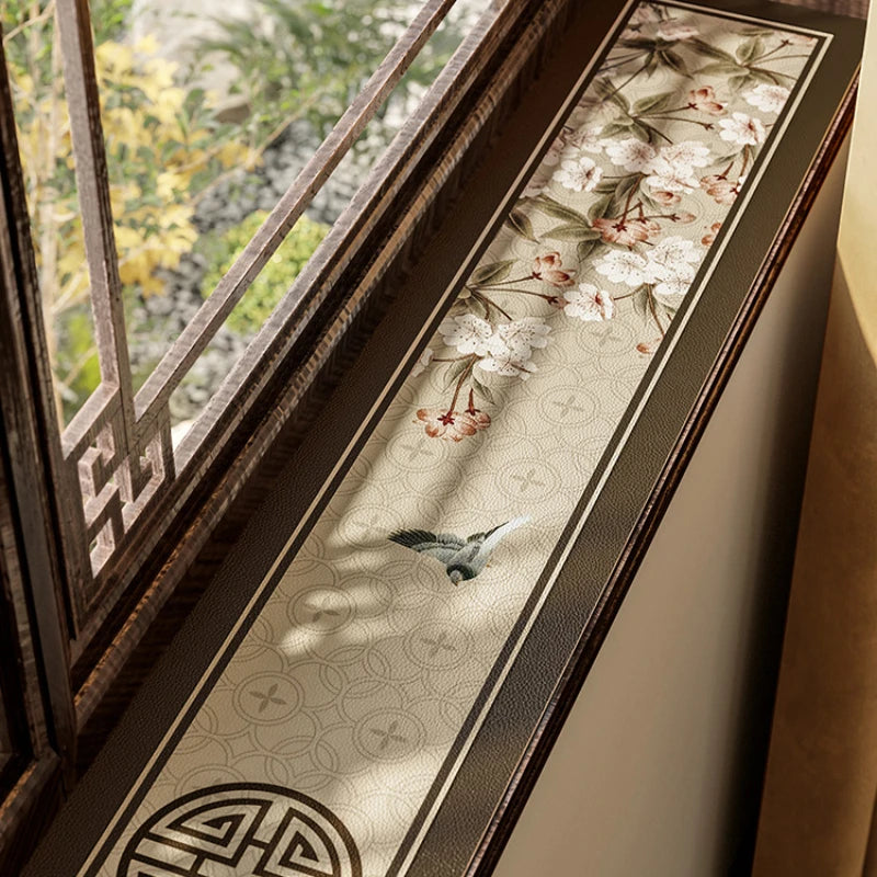 Window sill mat Window edge leather protective mat Sun protection waterproof dust Chinese bay window mat