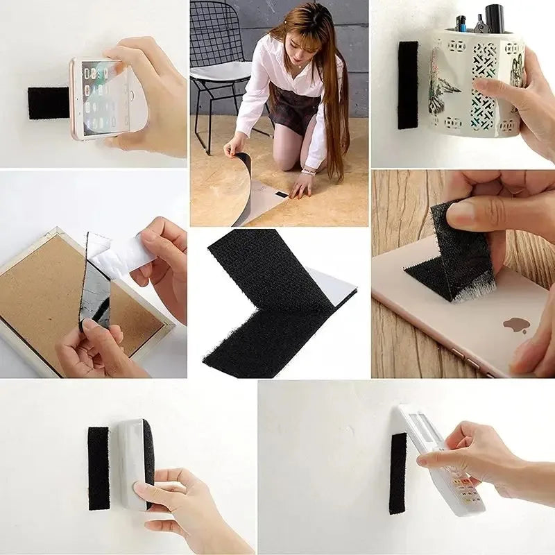 1/3/5M Strong Self-adhesive Fastener Tape Hook and Loop Magic Nylon Sticker Tape Adhesive with Glue Strap for DIY 20MM