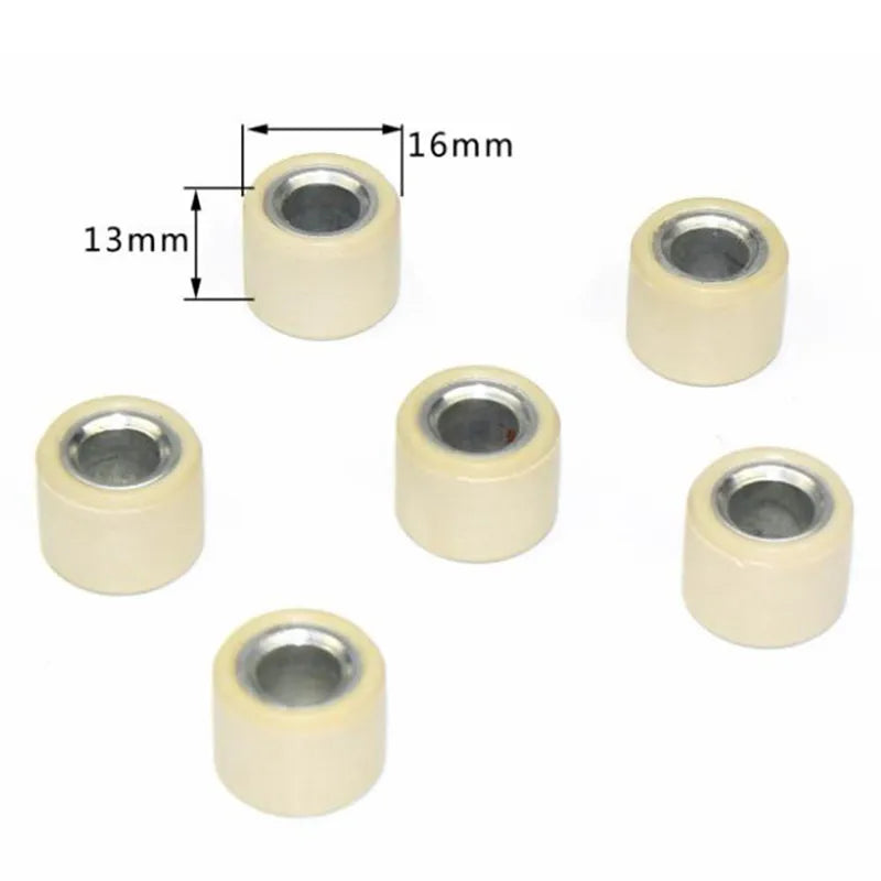 Hot! 6Pcs GY6 50 80cc Driving Wheel Variator Roller Modified Scooter Engine Parts