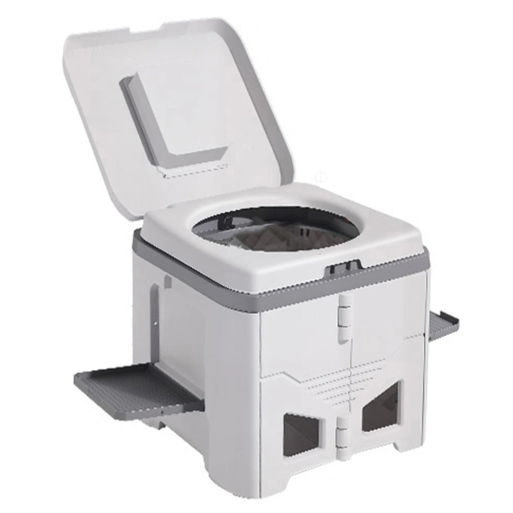 Portable Folding Toilet for Car Hiking Emergency Camping Toilet Stool Odor-proof Outdoor Mobile Toilet with Lid Travel Potty
