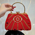 New Evening Bags Rhinestones Beading Party Cocktail Prom Clutch Bags Pearl Diamonds Glitter Elegant Small Bucket Box Handbag