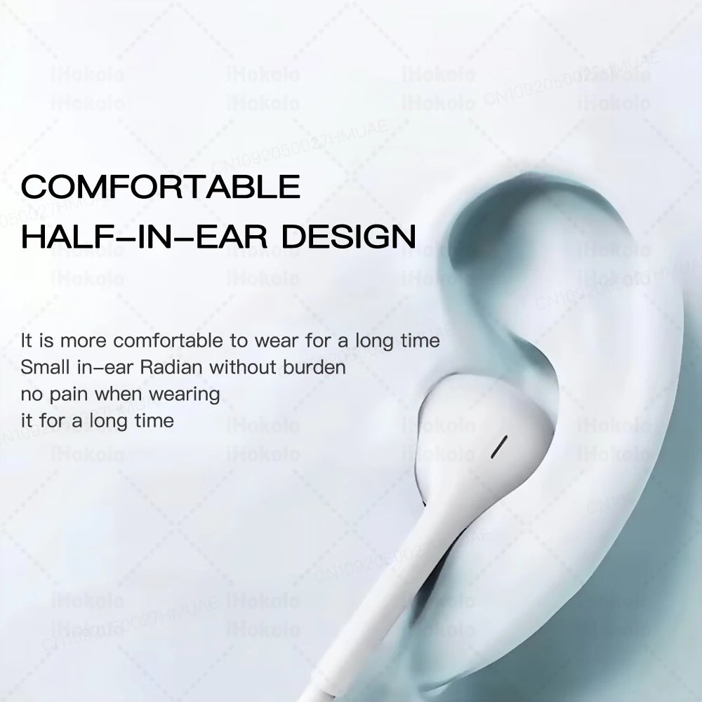 Original Wired Earphones For Apple iPhone 17 16 15 Pro Max 14 13 12 11 X XS XR Type C Lightning Headphones 3.5mm In-Ear Earbuds