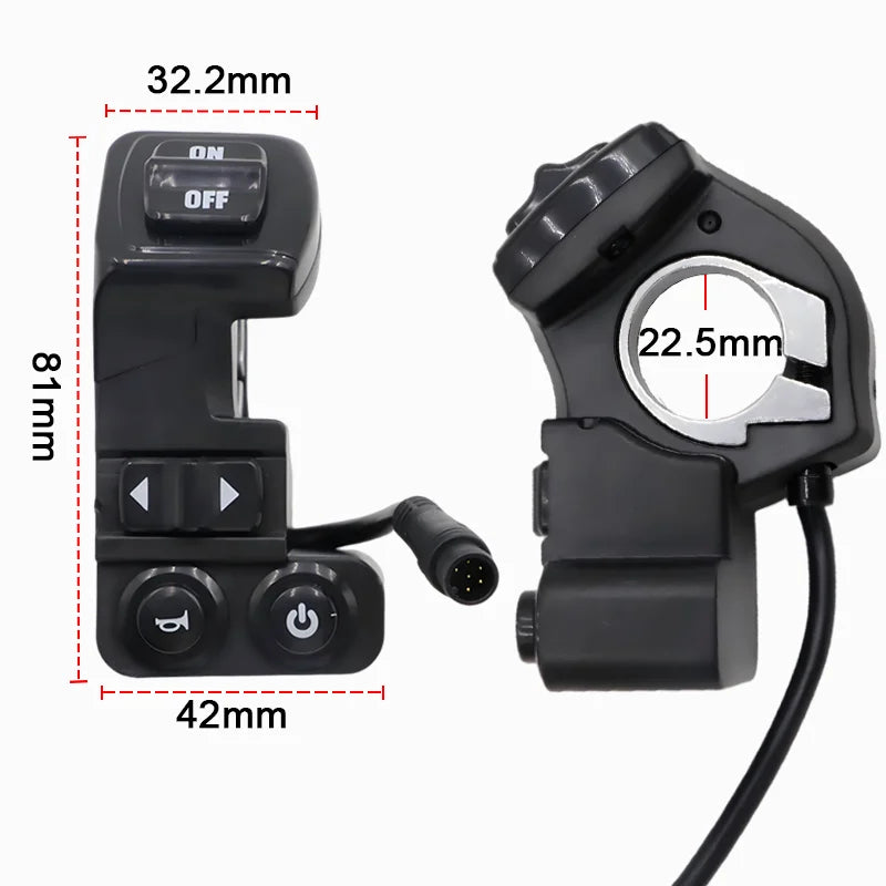 Original Headlight Switch For Kukirin G2 Pro G2 Max Electric Scooter Kugoo Turn Signal Switch Skateboard Horn Button Parts