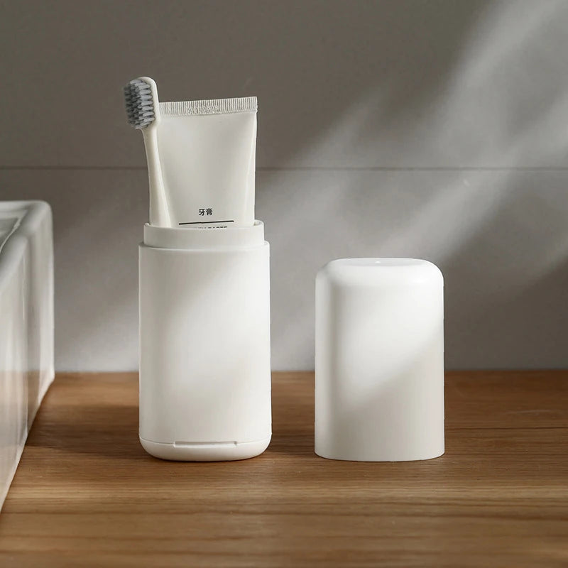 1pc Plastic Toothpaste Container For Traveling Camping Toothbrush Travel Case Portable Travel Toothbrush Holder