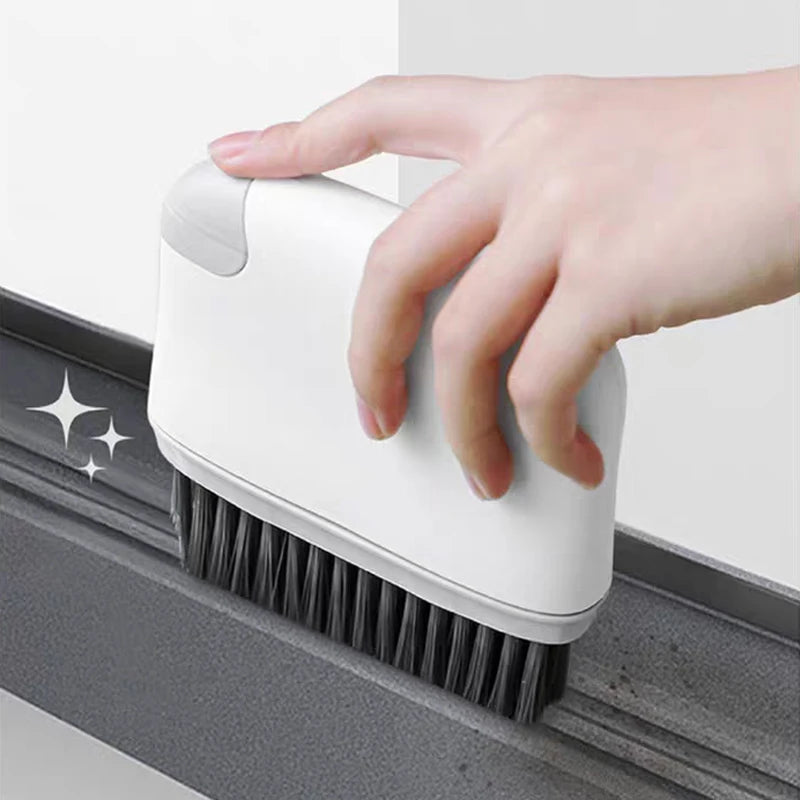 2 in 1 Window Rail Cleaning Brush Door Groove Hair Grip Brushes Multifunction Windows Slot Sliding Household Kitchen Accessories