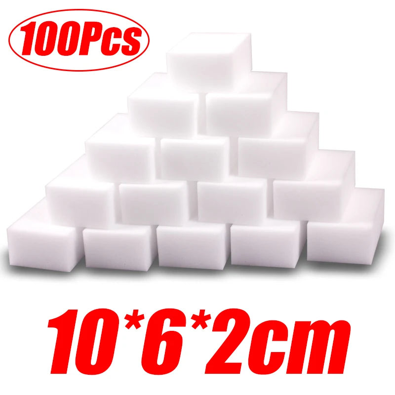 100/50Pcs/Set Melamine Sponge Nano Cleaning Magic Sponges Eraser Melamine Cleaner for Car Kitchen Bathroom 10x6x2cm 10x7x3cm