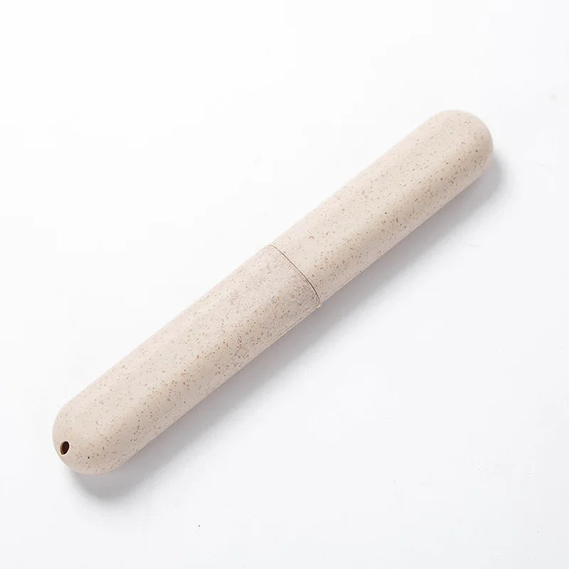 Home wheat straw travel toothbrush box, portable toothbrush cover storage box, wheat straw toothbrush storage box