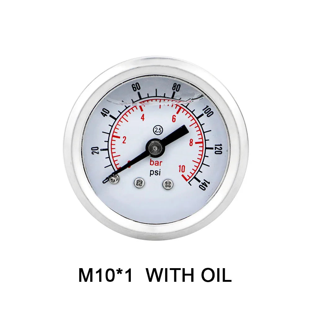 MAIRUIKESI Liquid filled Price Pressure Gauges 40mm(1.5")  Back Connection Stainless Steel Case Brass Joint Water Gas Manometer