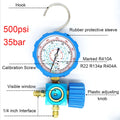 Air Condition Gauge Set For R410A R22 R134a R404A Refrigerants Manifold Gauge Manometer Valve 800psi/500psi with Visual Mirror