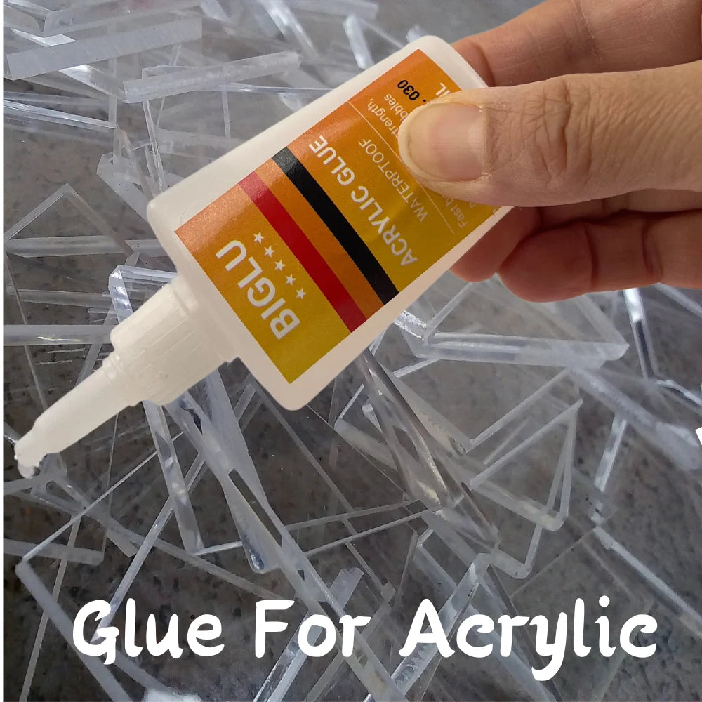 Transparent Liquid Instant Glue for Acrylic Organic Glass PMMA Board PC 30 Seconds Quick Bonding Waterproof Adhesive
