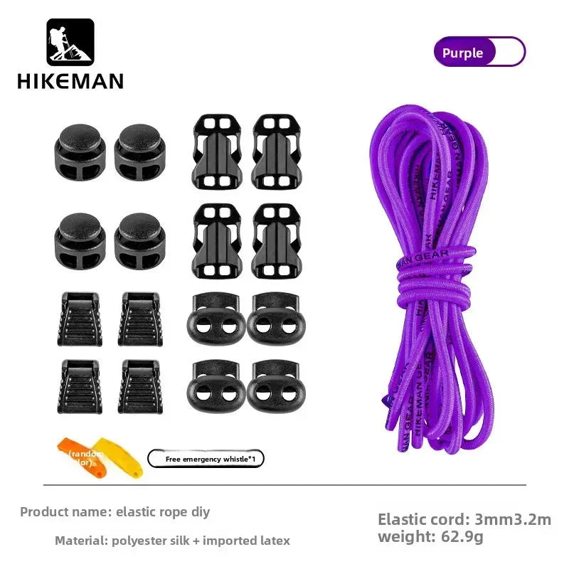 18 parts DIY Adjustable Backpack Buckle Elastic Expansion Strap for Outdoor Hiking Camping External Hanging Fastener