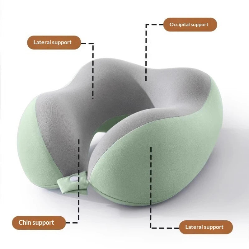 Neck Pillow Shoulder Pillow Portable Travel Pillow for Planes Memory Foam Neck Protector Car Seat Pillow Cervical UShaped Pillow