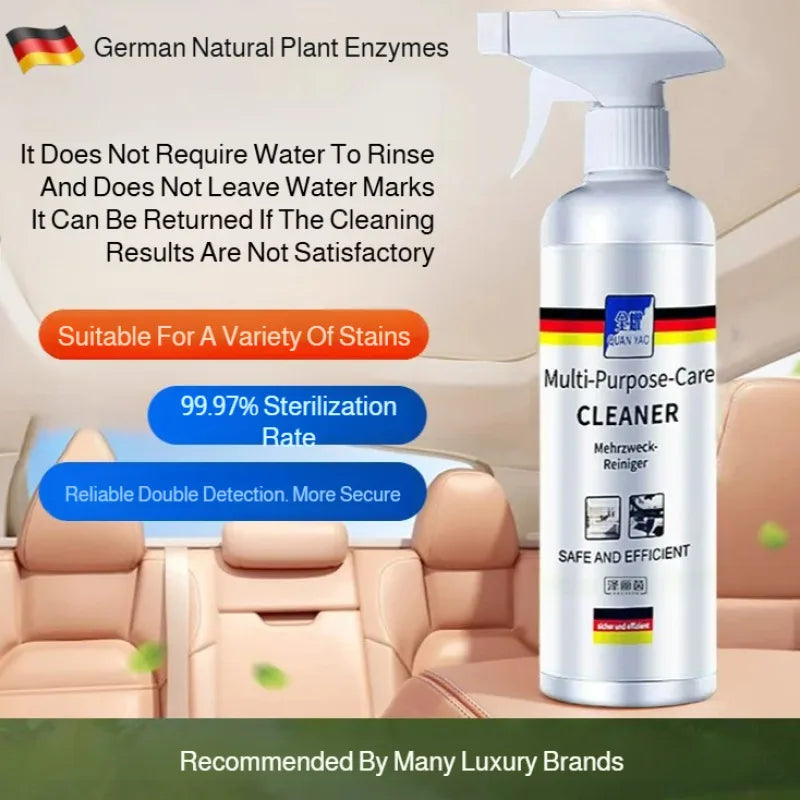Car interior foam multifunctional cleaning agent car ceiling water-free strong degreasing cleaning agent