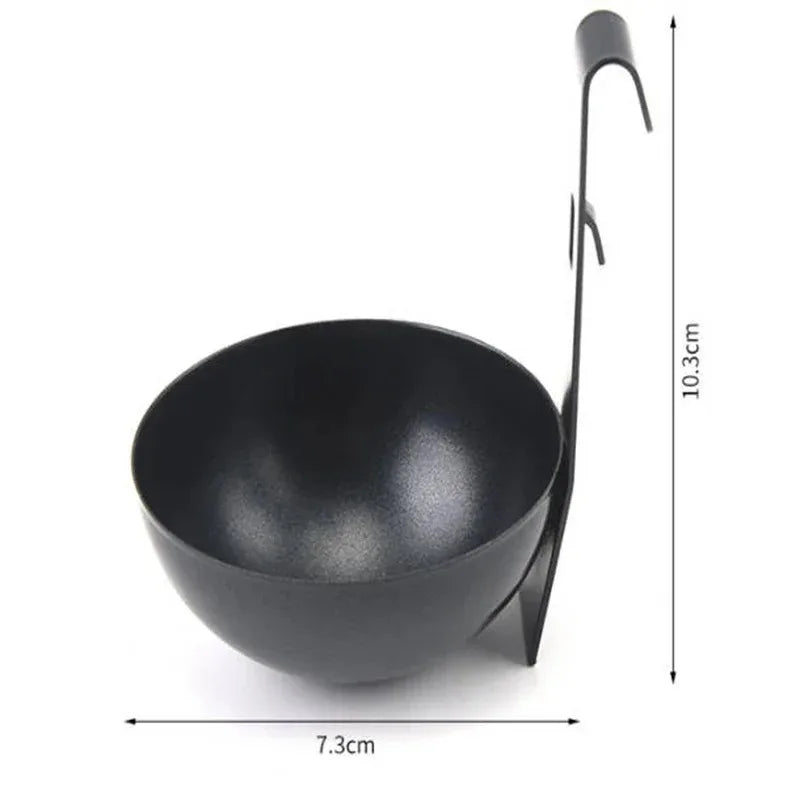 Stainless Steel Egg Poacher Nonstick Egg Boiling Heating Mold with Hanger Hook Kitchen Cooking Steaming Gadgets Tools Cookware