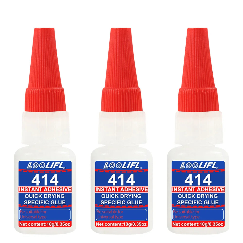 LOOLIFL Super Glue 10g (1-10pcs), Cyanoacrylate Glue, Multipurpose Adhesive for Hard Plastic, Ceramic, Metal, Wood, DIY Craft