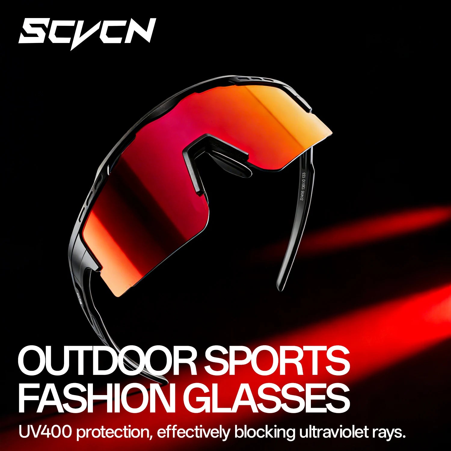 Scvcn Cycling Glasses for Men Women UV400 Protection Anti Glare Big Lens Design for Outdoor Sports Hiking Adventures Eyewear