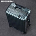 New ultra sturdy aluminum frame luggage,2-Pieces set 20 22 24 26 28 inch carry on luggage suitcase set  high aesthetic board case, universal wheel business travel box set, optional 20-28 inch