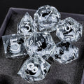 Cat Resin Dice Set DND, Liquid Core D&D Dice, Cute Dungeon and Dragon Dice, Sharp Edge Role Playing Dice D20 D12 D10 D8 D6 D4