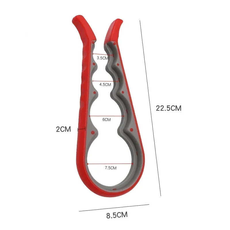 5-in-1 Jar Opener Multifunctional Non-slip Can Opener Bottle Opener Kit with Silicone Handle Kitchen Accessories Kitchen Gadgets