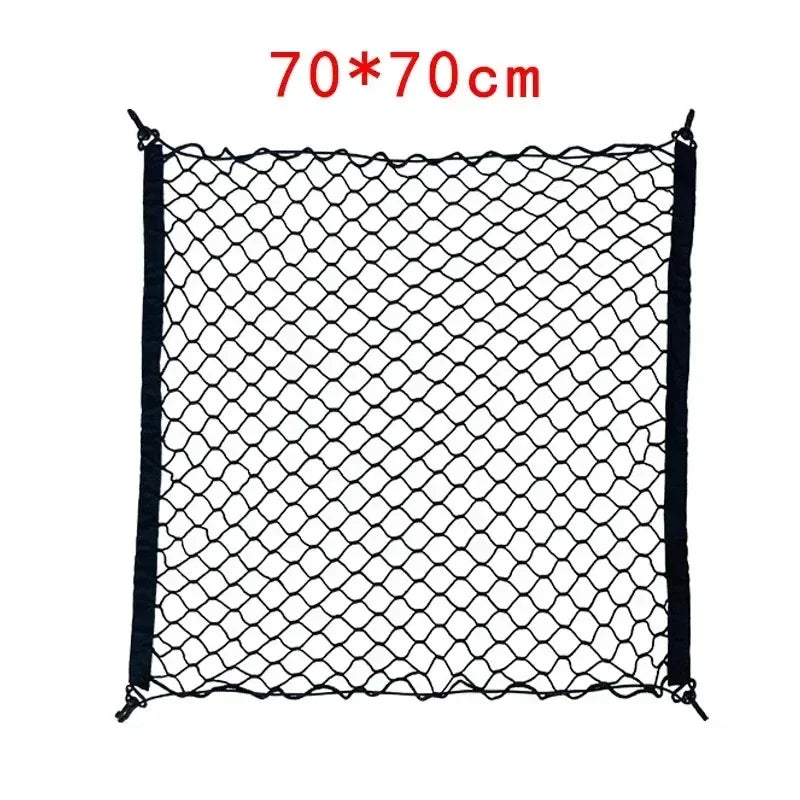 70x70 / 90x40 / 110 x 40 CM Universal Car Trunk Rear Storage Cargo Luggage Nylon Elastic Mesh Holder Stretchable Travel Pocket