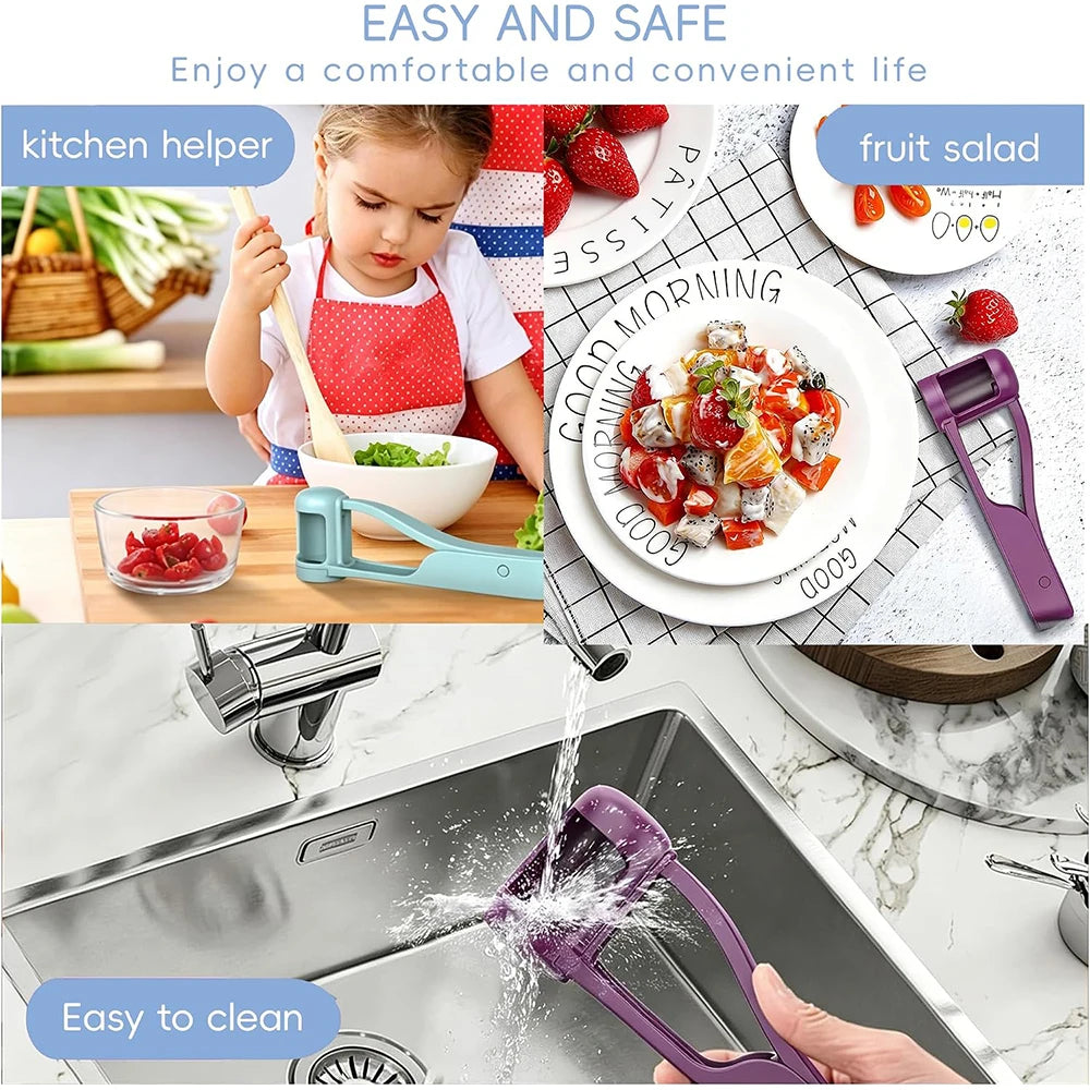 LMETJMA Grape Cutter Grape Slicer for Toddlers One Second Grape Cherry Tomato Strawberry Cutter Quarter Slicer Kitchen Gadget