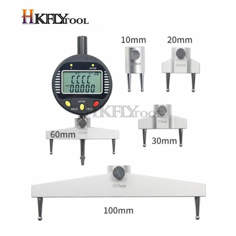 High accuracy digital radius gauge digital radius indicator with 5 changeable measuring jaw Measurement Tool