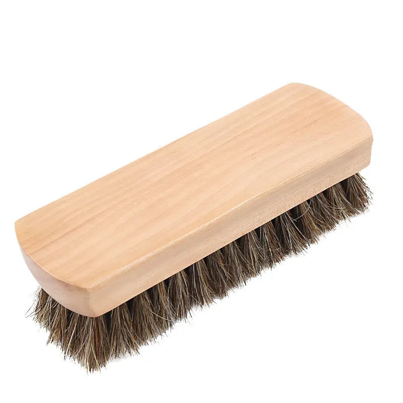 Multifunctional Horsehair Wooden Brush Car Detailing Polishing BuffingCar Brush Seat Handle Dashboard Roof Cleaning Care