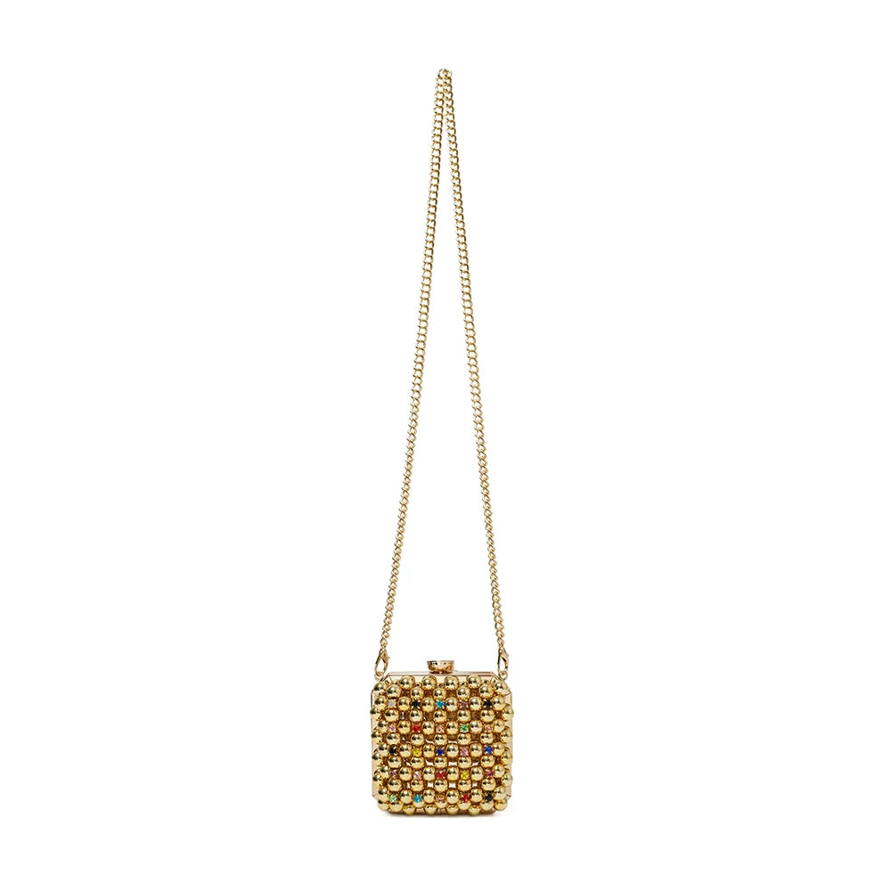 2026 Spring & Summer New Arrival - European & American Fashion Chain Mini Square Bag Acrylic handcrafted beaded mini women’s bag