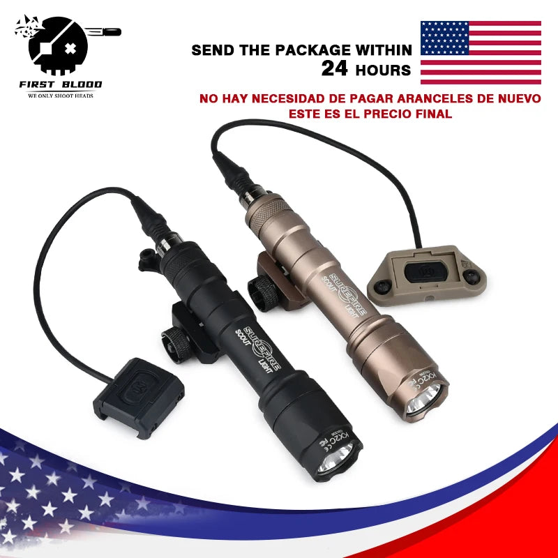 Surefire Tactical M600 M300 Airsoft Flashlight Scout Light Modbutton Lite Switch MLok Keymod Lamp LED Outdoor game Toy lamp
