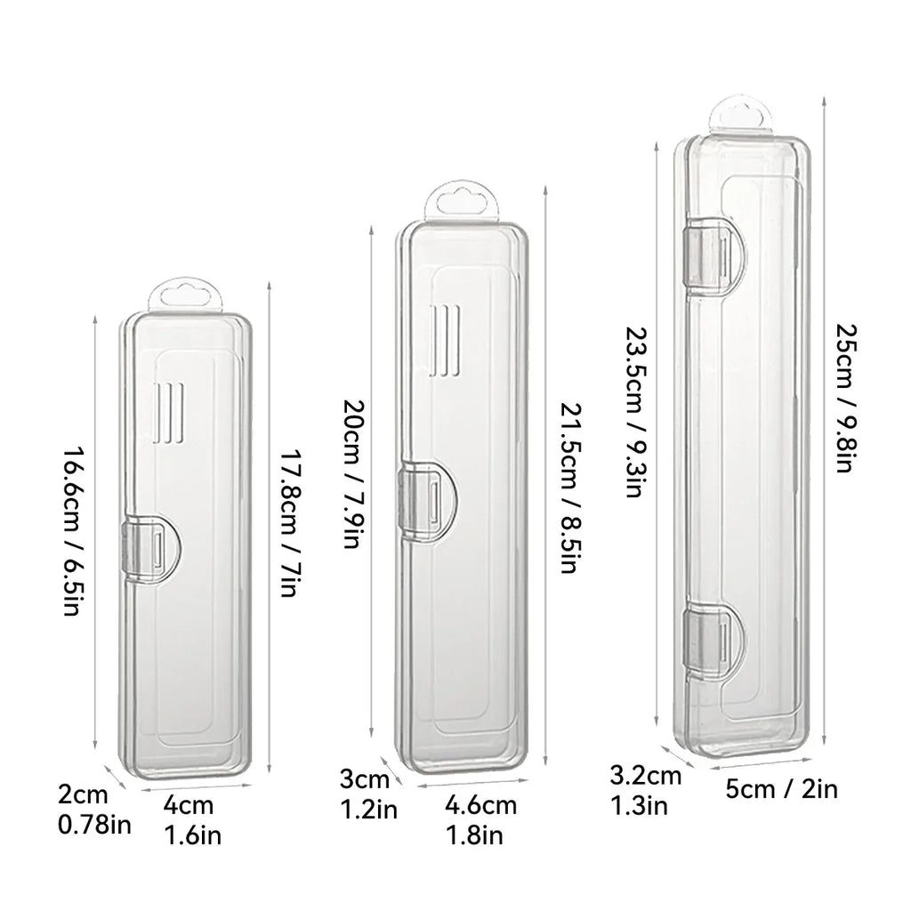 Toothbrush Box Transparent Organizer Case Travel Portable Toothbrush Holder Plastic Toothpaste Box Storage Container