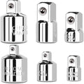 1/4" 3/8" 1/2" Ratchet Wrench Adapter Chrome Vanadium Steel Ratchet/Socket Extension/Conversion Kit for Automotive Maintenance
