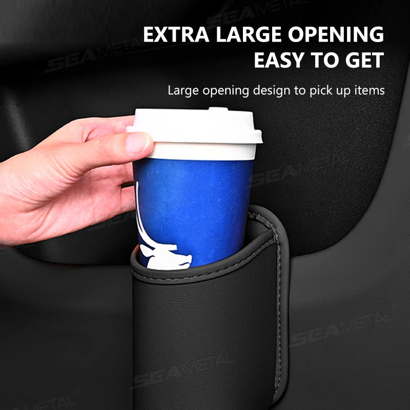 SEAMETAL Car Door Cup Holder Box Universal Drink Rack Storage Bin Back Clip Design Car Seat Back Water Cup Box Organizer Pocket
