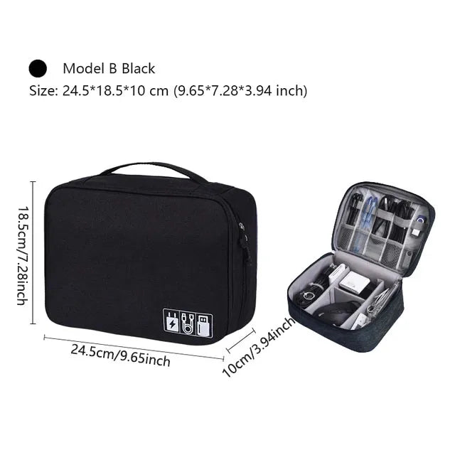 Travel Cable Bag Portable Digital Storage Pouch Waterproof Electronic Accessories Storage Bag Travel Cable Organizer Bags