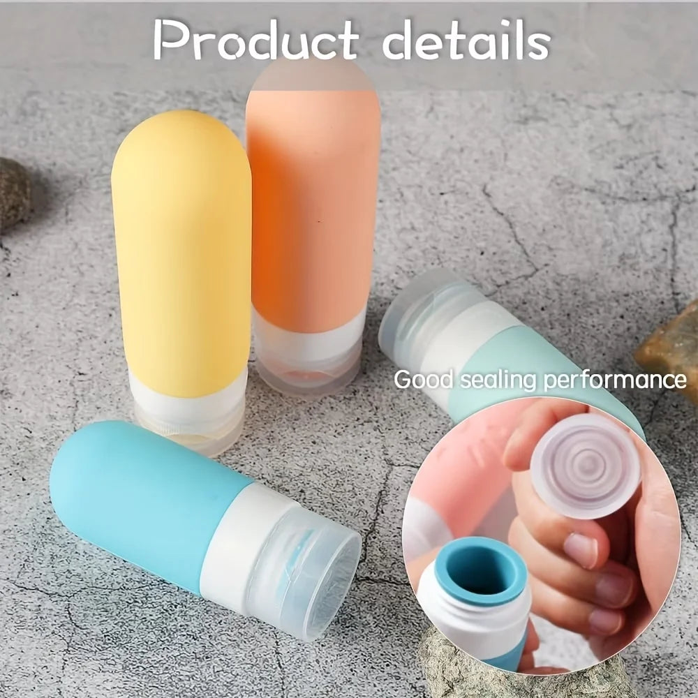 17-piece silicone travel bottle set, leak-proof shampoo and conditioner squeeze bottle for men and women, with storage bag