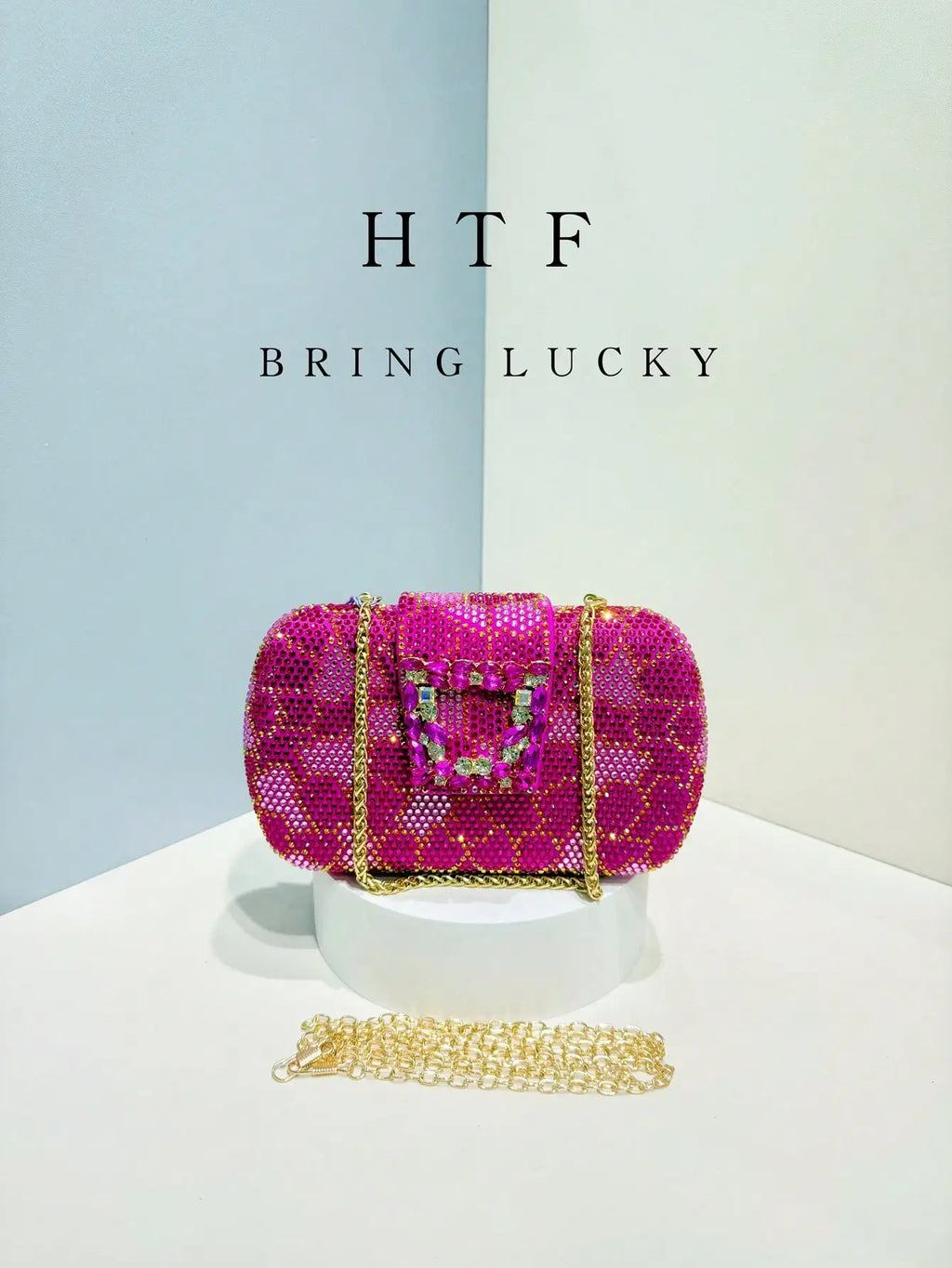 Evening Clutch Bag Fashion Glitter Fashion Clutch Bags Diamonds Metal Handle Evening Bags Ruched Box Handbags