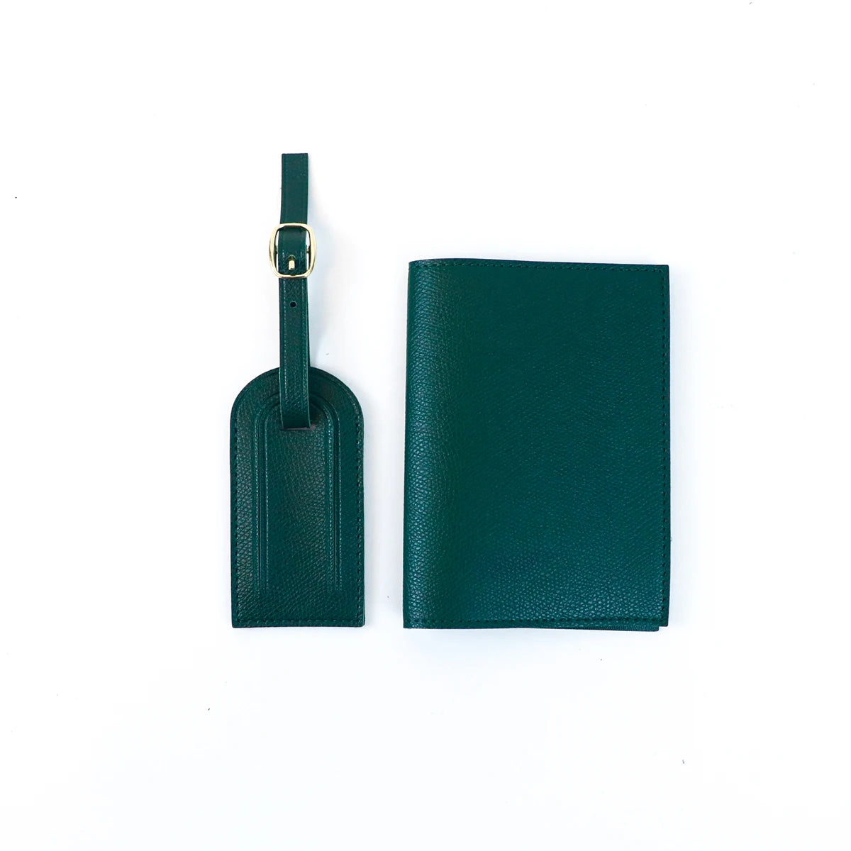 Customized letter pu leather anti-loss luggage tag + two-piece set for travel document and passport holders