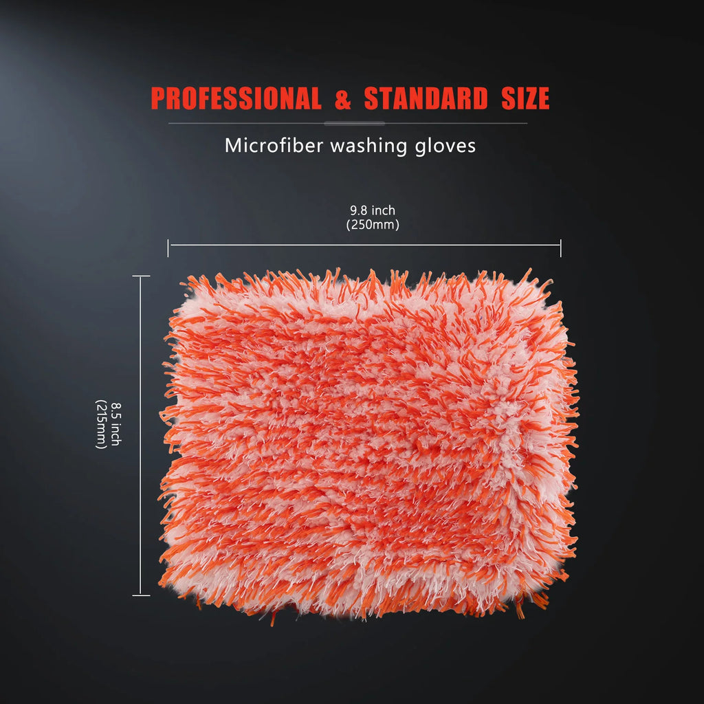 SPTA 1Pc Hybrid Wash Soft Plush Absorbent Microfiber Car Wash Sponge Mitt Pad 25*21.5 cm