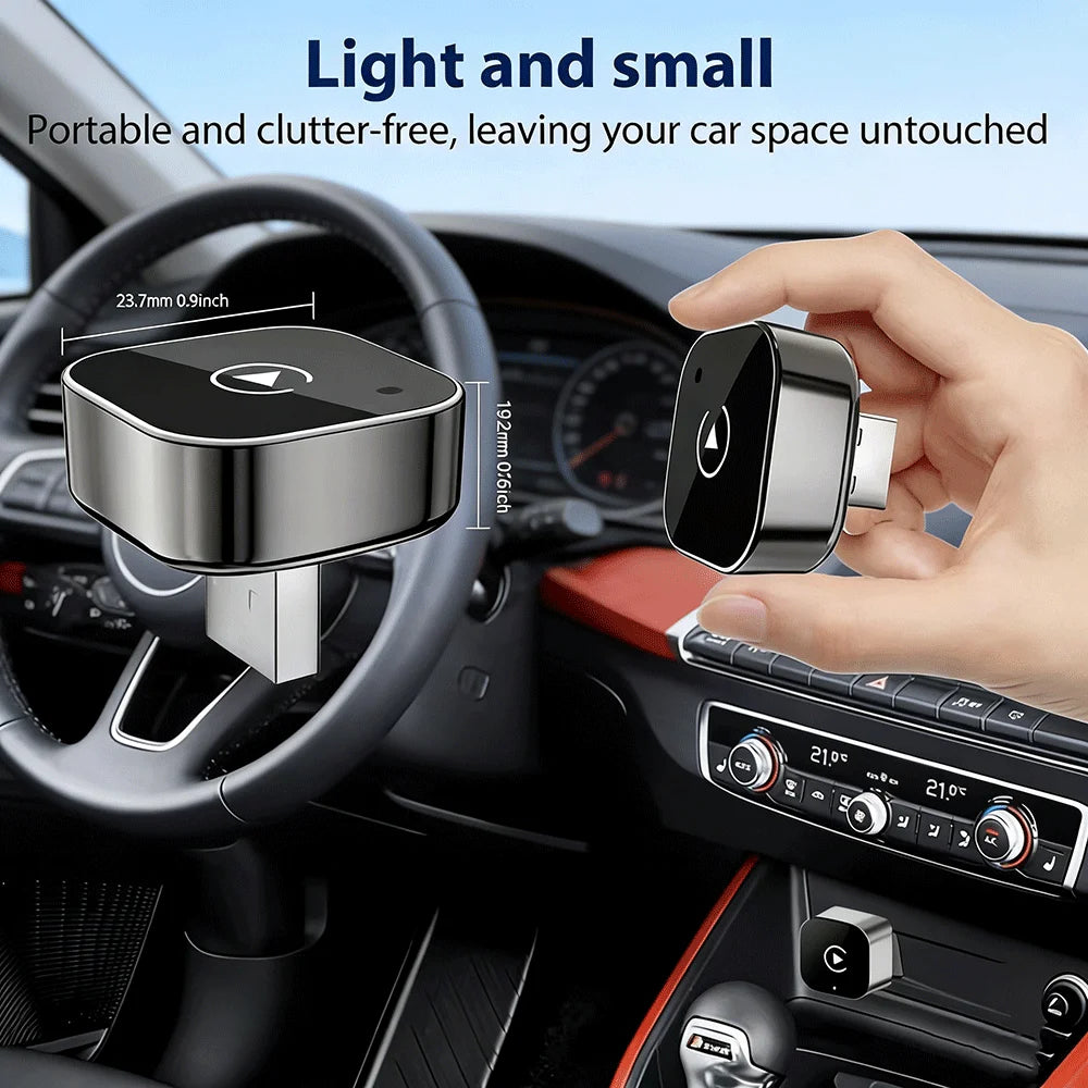 2026 Wireless CarPlay & Android Auto Adapter 2-in-1 – Convert Wired to Wireless, Fast Auto-Connect, Zero-Lag 5.8GHz WiFi, Plug &