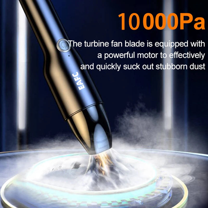 EAFC Car Vacuum Cleaner 10000Pa Powerful Wireless Handheld Car Household Appliance Cleaning Machine Portable Car Robot Car Clean