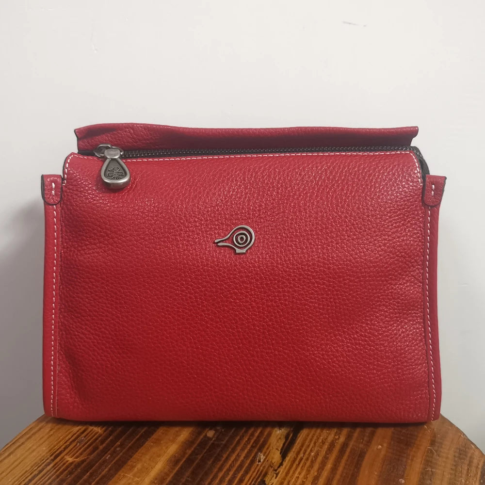 Orabird Women's Soft Genuine Leather Crossbody Shoulder Bag Top Zipper Medium Size Stylish Camera Handbag